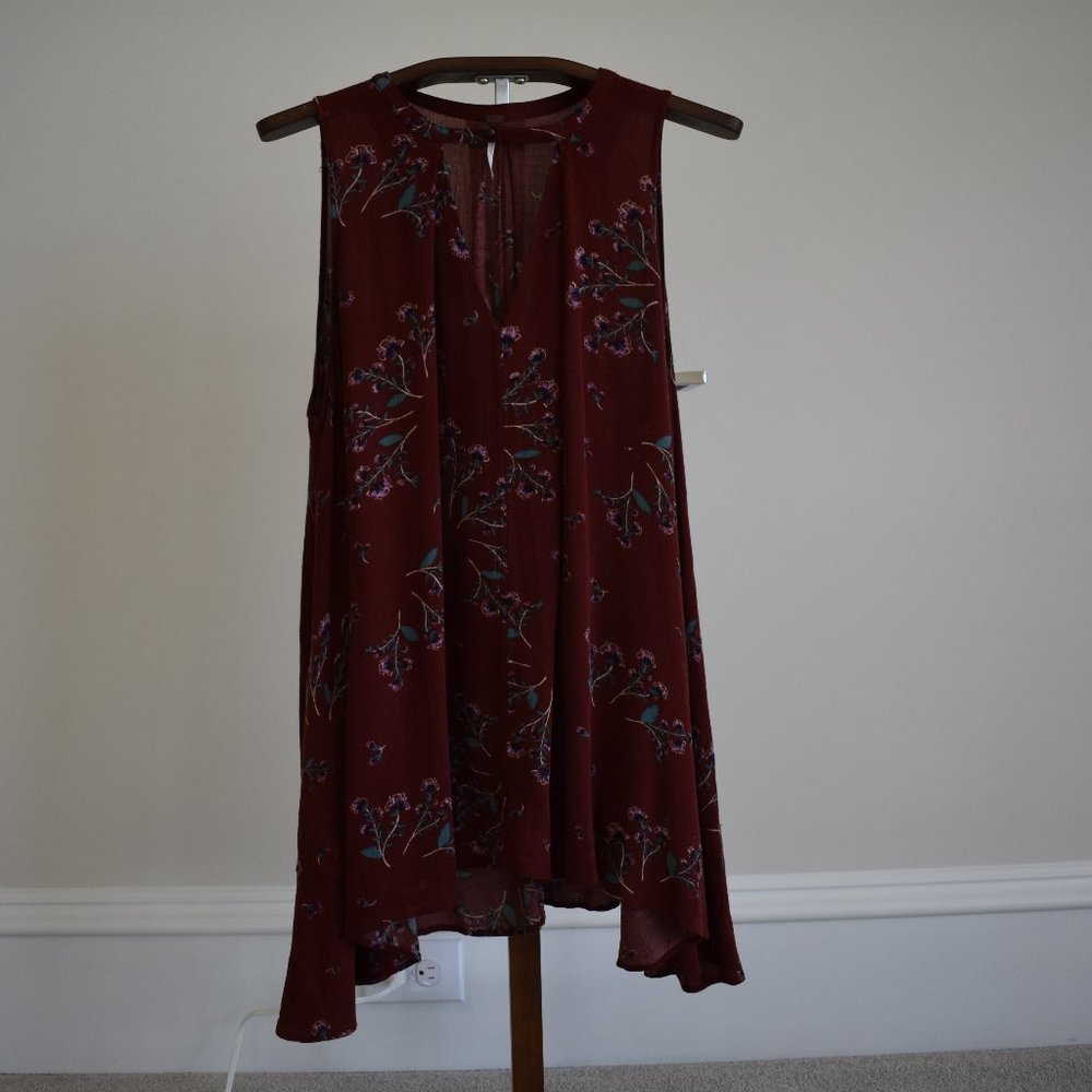 Free People Maroon tank tunic